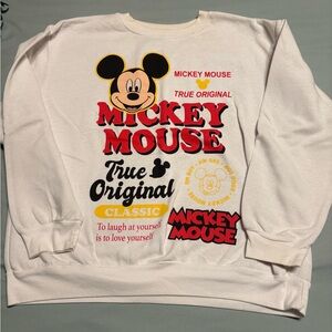 Disney Mickey Mouse True Original White Sweater